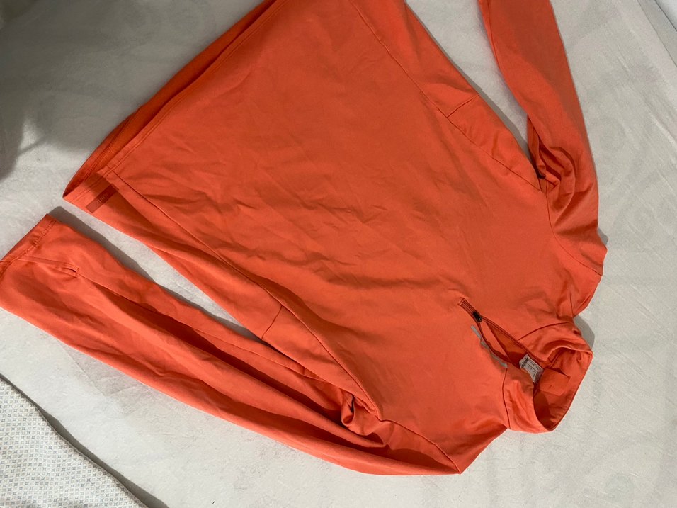 Turuncu Yarım Fermuarlı Yüksek Yakalı Spor Üst - Görsel 4