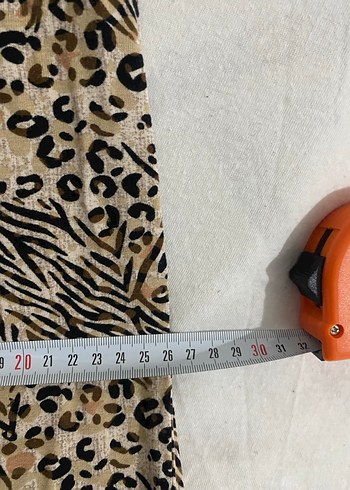 LC Waikiki Bohem Zebra Desenli Bol Kesim Kumaş Pantolon