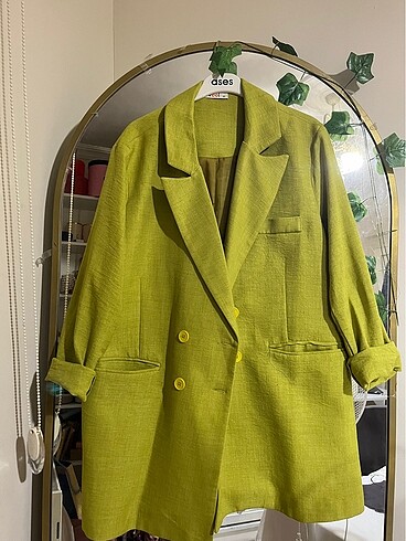 l Beden Yeşil blazer ceket