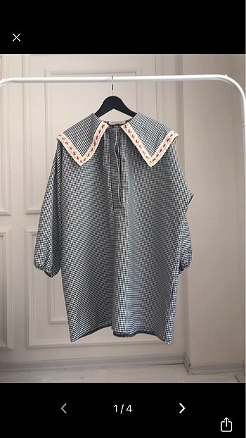 Geniş yakalı Oversize tunik