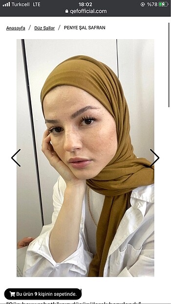 Qef safran rengi penye şal