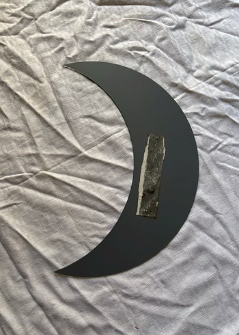 Ay şeklinde parlak beyaz ayna - Görsel 2