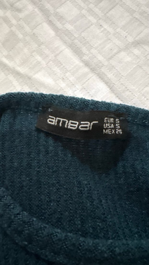 Uzun Kollu Su yeşili Kadın Triko Kazak - Görsel 2