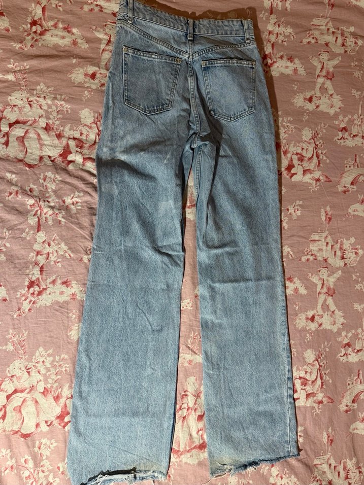 Zara Yırtık Yüksek Bel Kot Pantolon - Görsel 2