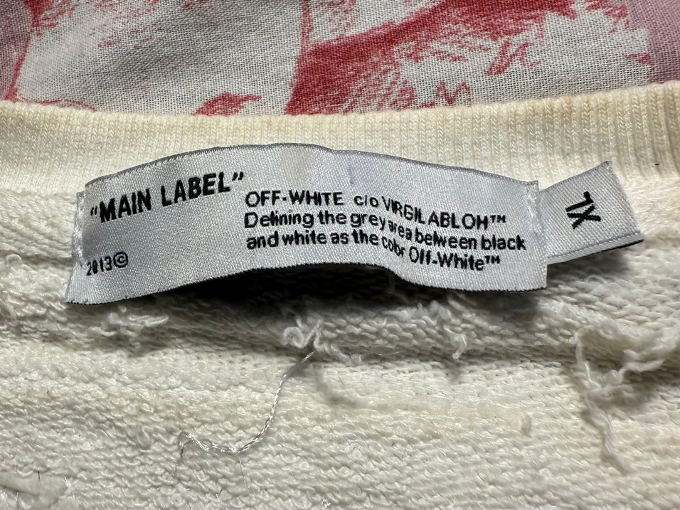 Off White Marka Beyaz Pamuklu Erkek Sweatshirt - Görsel 3