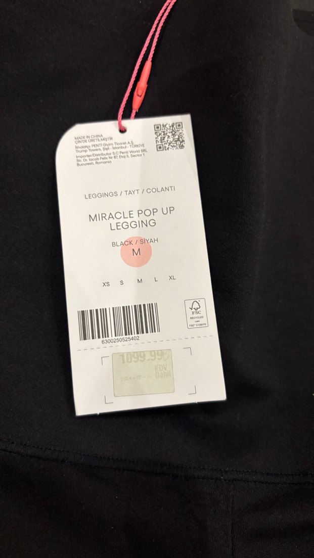 Siyah Midi Spor Kadın Tayt - Görsel 2