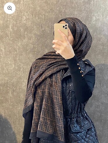 Fendi pamuk ipek şal