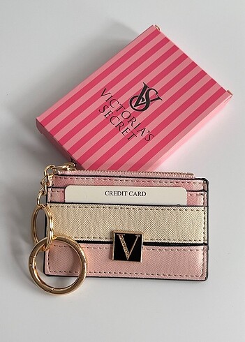 Victorias secret pembe cüzdan + kartlık