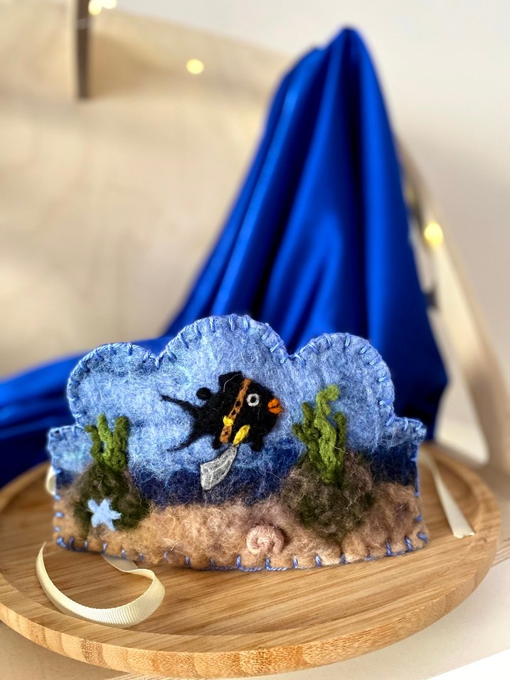 Küçük Karabalık Doğum günü tacı (waldorf) - Görsel 2