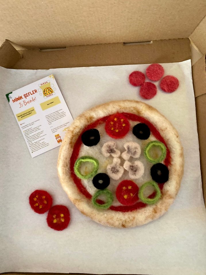 Keçe Pizza Oyuncak seti - Görsel 3