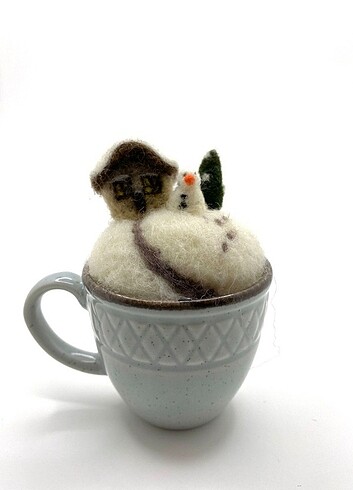 Kış Dekorasyon Kahve Fincanı - Görsel 2