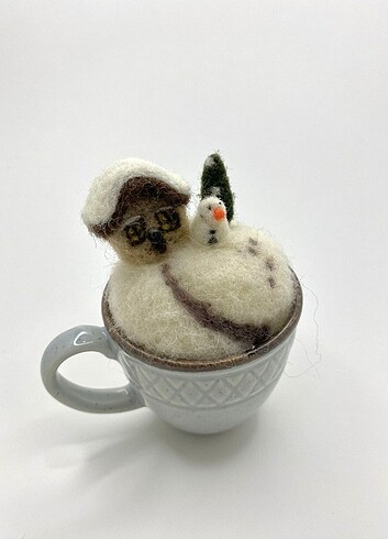 Kış Dekorasyon Kahve Fincanı - Görsel 3
