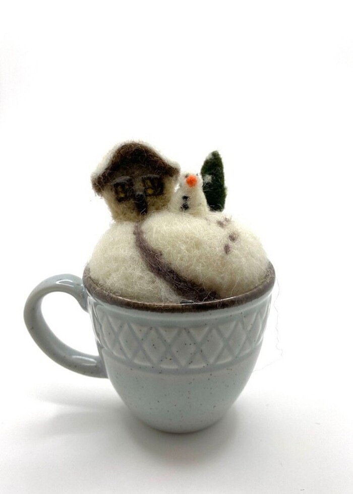 Kış Dekorasyon Kahve Fincanı - Görsel 2