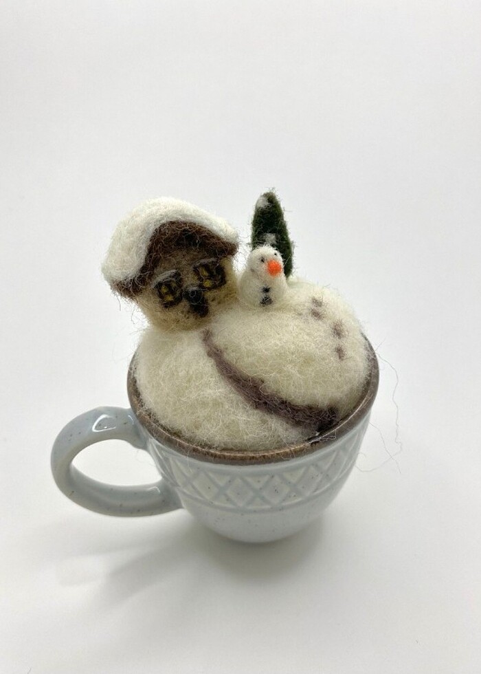 Kış Dekorasyon Kahve Fincanı - Görsel 3