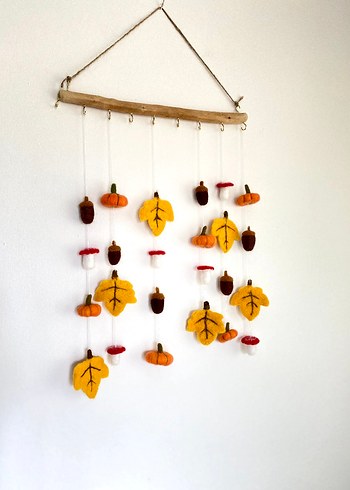 Bohem Tarzı Keçe Sonbahar Temalı Bebek Dönencesi - Görsel 2