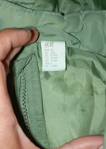 9-12 Ay Beden h&m Kapüşonlu Fermuarlı Erkek Çocuk Mont
