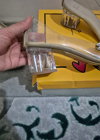Diğer Kristal Taşlı Şeffaf Topuklu Kadın Ayakkabı