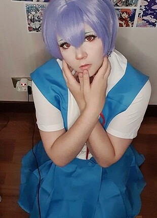 Rei ayanami cosplay kostüm 