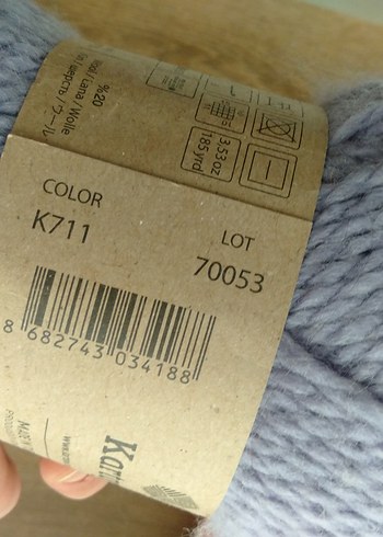  Kartopu lila renkli melange wool