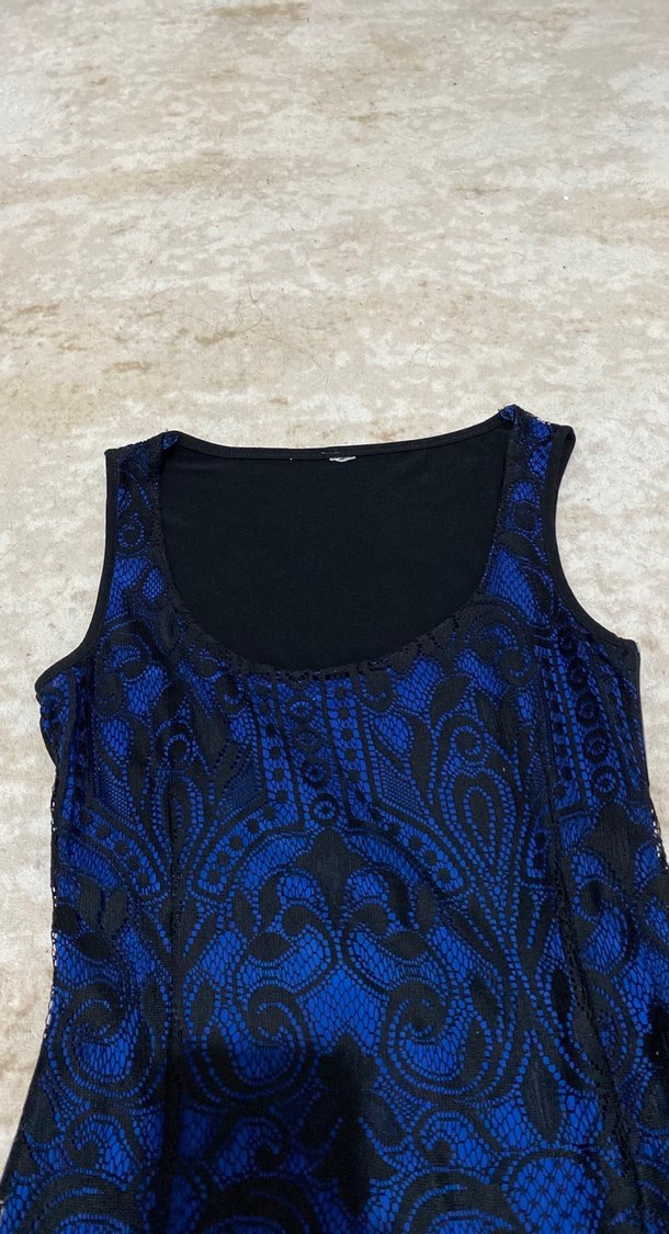 Dantel Detaylı Lacivert kısa Kadın Elbise - Görsel 2