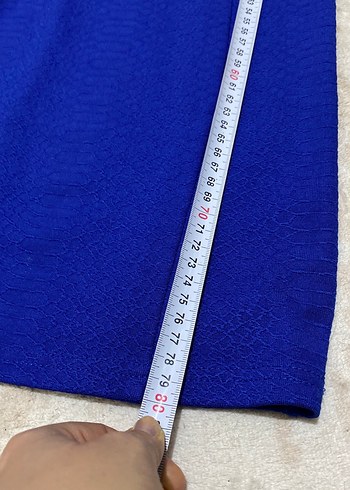 Mavi Kolsuz Mini Elbise - Görsel 3