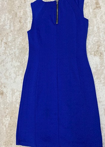 Mavi Kolsuz Mini Elbise - Görsel 4