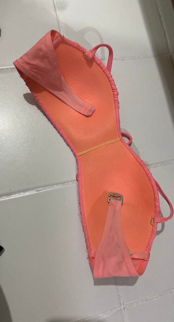 Pembe Strappy Kadın Bikini Üstü - Görsel 4