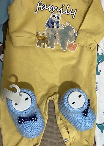 Bebek Erkek Çok Renkli Uzun Kollu Triko Tulumu - Görsel 6