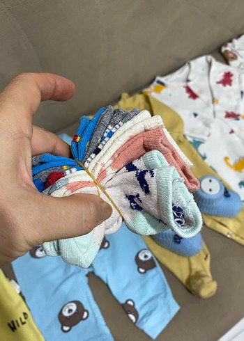 Bebek Erkek Çok Renkli Uzun Kollu Triko Tulumu - Görsel 2