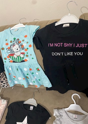 Pembe Yıldız Desenli Kız Elbisesi - Görsel 3