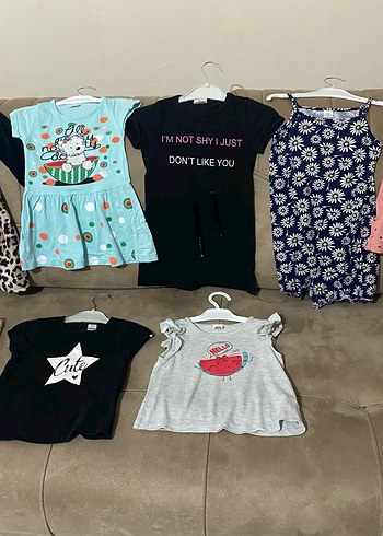 Pembe Yıldız Desenli Kız Elbisesi - Görsel 8