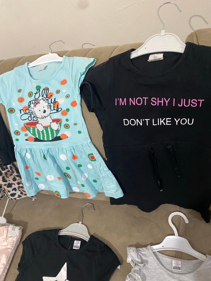 Pembe Yıldız Desenli Kız Elbisesi - Görsel 3