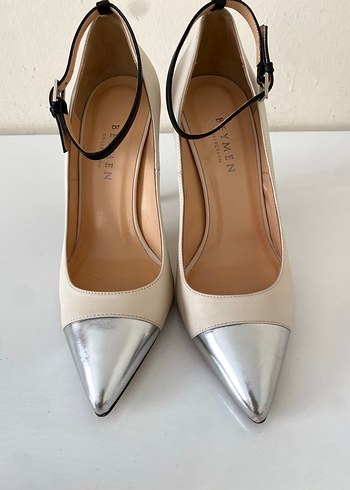 Beymen Collection Bej Deri Tokalı Stiletto
