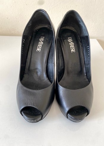DIARESE Siyah Platform Topuklu Kadın Stiletto