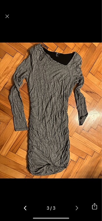 m Beden H&M gri elbise