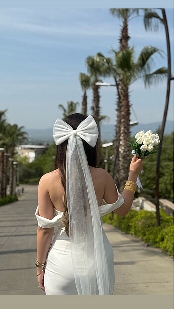 36 Beden beyaz Renk Nikah elbisesi
