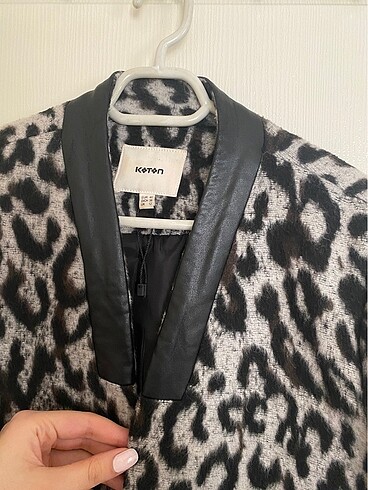 Koton Gri leopar kaban