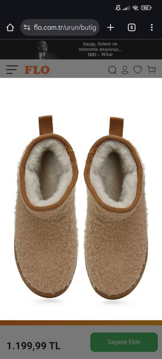 Bej Kürklü Kadın Dolgu Taban Bot - Görsel 3