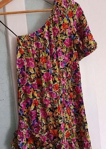 On Fashion Çiçek Desenli Uzun Bohem Elbise