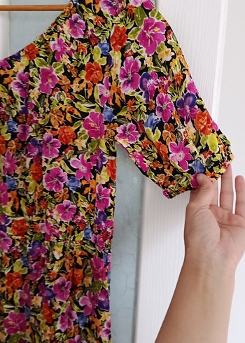 m Beden çeşitli Renk Çiçek Desenli Uzun Bohem Elbise
