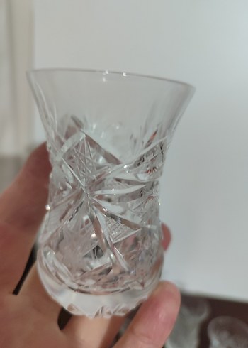 Paşabahçe Kristal Desenli Cam Çay Bardakları