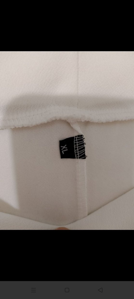 Beyaz Midi Kadın İspanyol Paça Pantolon - Görsel 2