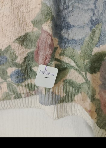 Çiçek Desenli Kız Çocuk Örme Kolsuz Süveter - Görsel 2