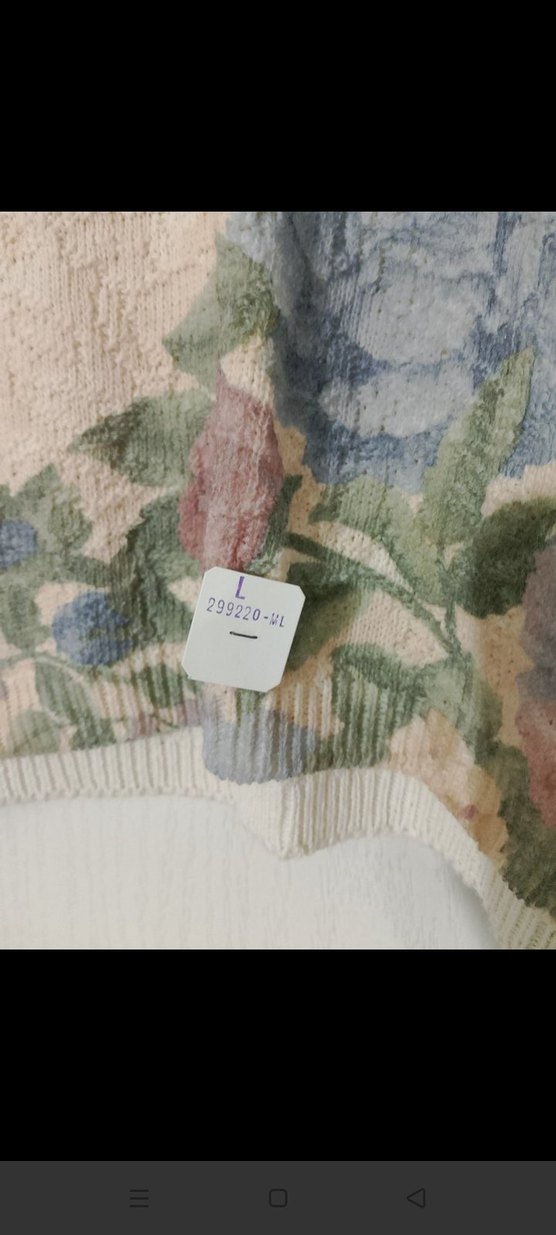 Çiçek Desenli Kız Çocuk Örme Kolsuz Süveter - Görsel 2