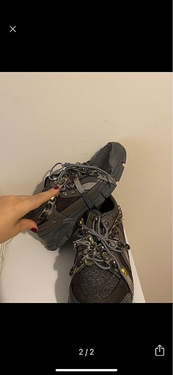 Zara Taşlı kullanılmamış ayakkabı