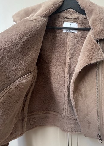 s Beden Stradivarius Bej Süet Kadın Ceket