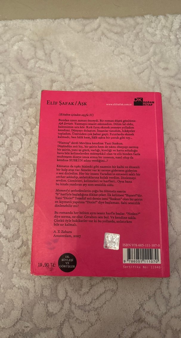 Elif Şafak - Aşk Romanı - Görsel 2