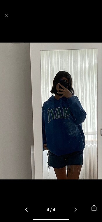 xs Beden mavi Renk mavi sweatshirt