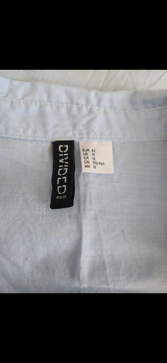 Mavi  Düğmeli Kadın Gömlek - Görsel 2