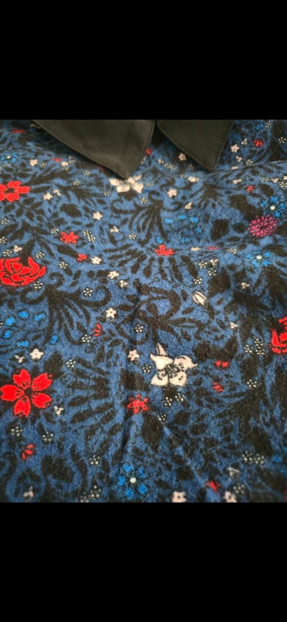 Düğmeli çiçekli nostaljik tunik - Görsel 3